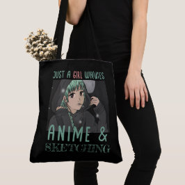Gewoon een meisje dat van Anime houdt en van Schet Tote Bag