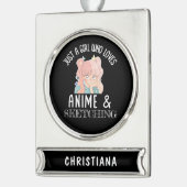 Gewoon een meisje dat van Anime houdt en van Schet Verzilverd Banner Ornament (Links)