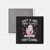 Gewoon een meisje dat van Anime houdt en van Sketc Magneet (Voorkant / Achterkant)