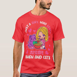 Gewoon een meisje dat van Anime houdt, Ramen en Ka T-shirt
