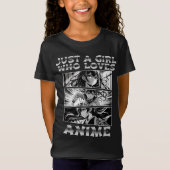 Gewoon een meisje dat van anime houdt t-shirt (Voorkant)