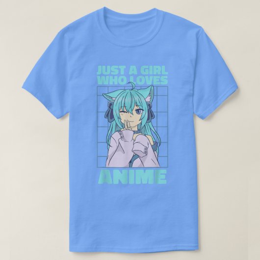 Gewoon een meisje dat van Anime houdt T-shirt (Design voorkant)