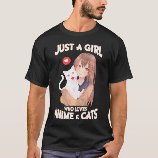 Gewoon een meisje dat van anime katten houdt Schat T-shirt