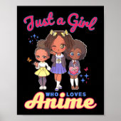 Gewoon een meisje dat van Anime Kawaii Afrikaans A Poster (Voorkant)