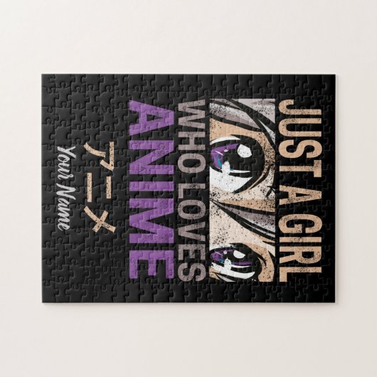 Gewoon een meisje dat van Anime Manga houdt Legpuzzel (Horizontaal)