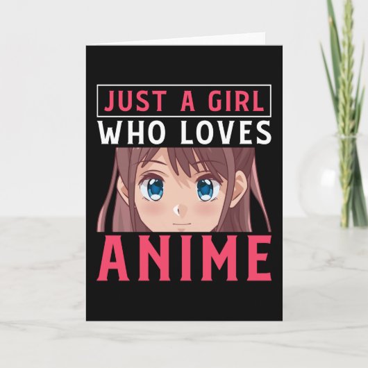 Gewoon een meisje dat van Anime Manga Japans Gift  Kaart (Voorkant)