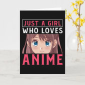 Gewoon een meisje dat van Anime Manga Japans Gift  Kaart (Gele Bloem)
