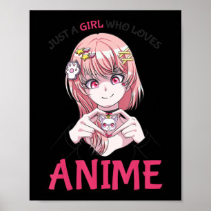 Gewoon een meisje dat van Anime Merch Stuff Teenag Poster