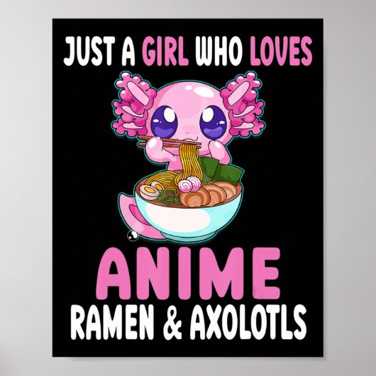 Gewoon een meisje dat van Anime Ramen houdt en Axo Poster (Voorkant)