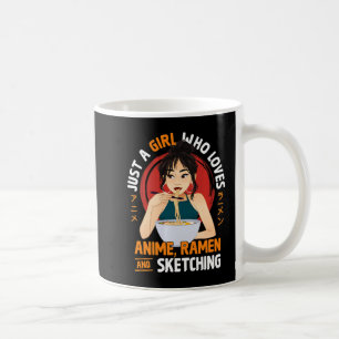Gewoon een meisje dat van Anime Ramen houdt en Gi Koffiemok
