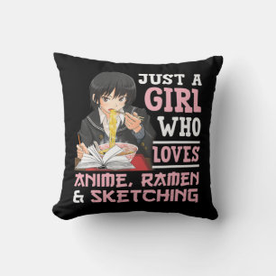 Gewoon een meisje dat van Anime Ramen houdt en Gi Kussen