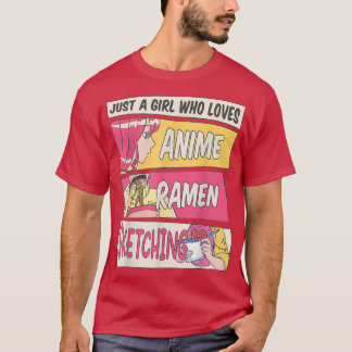 Gewoon een meisje dat van Anime Ramen houdt en Gi  T-shirt