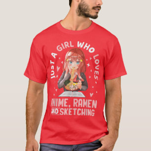 Gewoon een meisje dat van Anime Ramen houdt en Gi  T-shirt