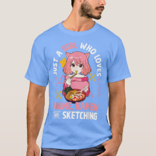 Gewoon een meisje dat van Anime Ramen houdt en Gi T-shirt