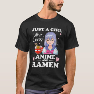 Gewoon een meisje dat van Anime Ramen houdt en Gi  T-shirt