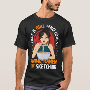 Gewoon een meisje dat van Anime Ramen houdt en Gi  T-shirt