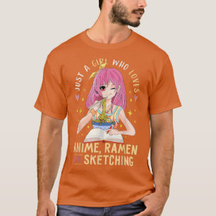 Gewoon een meisje dat van Anime Ramen houdt en Gi T-shirt