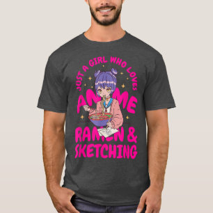 Gewoon een meisje dat van Anime Ramen houdt en Ja  T-shirt