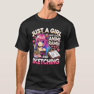 Gewoon een meisje dat van Anime Ramen houdt en Ja  T-shirt