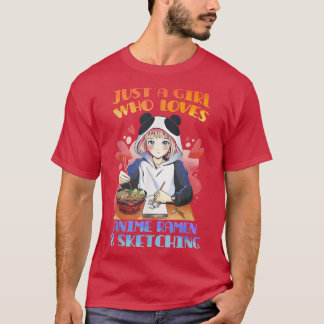 Gewoon een meisje dat van Anime Ramen houdt en Ja  T-shirt