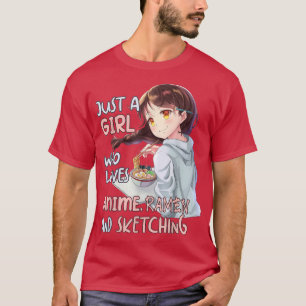 Gewoon een meisje dat van Anime Ramen houdt en Ja  T-shirt