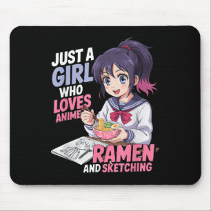Gewoon een meisje dat van Anime Ramen houdt en ket Muismat