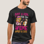 Gewoon een meisje dat van Anime Ramen houdt en m'n T-shirt (Voorkant)