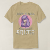 Gewoon een meisje dat van Anime Teen Girl Anime T- T-shirt (Design voorkant)