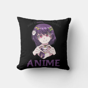 Gewoon een meisje dat van Anime Teenage Girls Merc Kussen