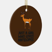 Gewoon een meisje dat van Antelopes houdt Keramisch Ornament (Rechts)