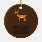 Gewoon een meisje dat van Antelopes houdt Keramisch Ornament (Voorkant)