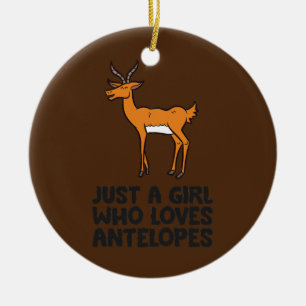 Gewoon een meisje dat van Antelopes houdt Keramisch Ornament