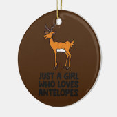 Gewoon een meisje dat van Antelopes houdt Keramisch Ornament (Links)