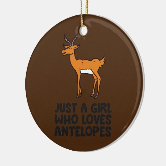 Gewoon een meisje dat van Antelopes houdt Keramisch Ornament (Links)