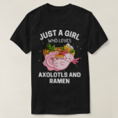 Gewoon een meisje dat van aolotls houdt en van ram t-shirt (Design voorkant)