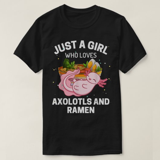 Gewoon een meisje dat van aolotls houdt en van ram t-shirt (Design voorkant)