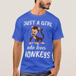 Gewoon een meisje dat van apen houdt 1 t-shirt