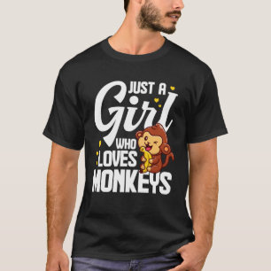 Gewoon Een Meisje Dat Van Apen Houdt Aap Banaan T-shirt