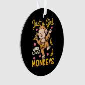 Gewoon een meisje dat van apen houdt ornament (voorkant)