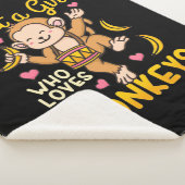 Gewoon een meisje dat van apen houdt sherpa deken (3/4)