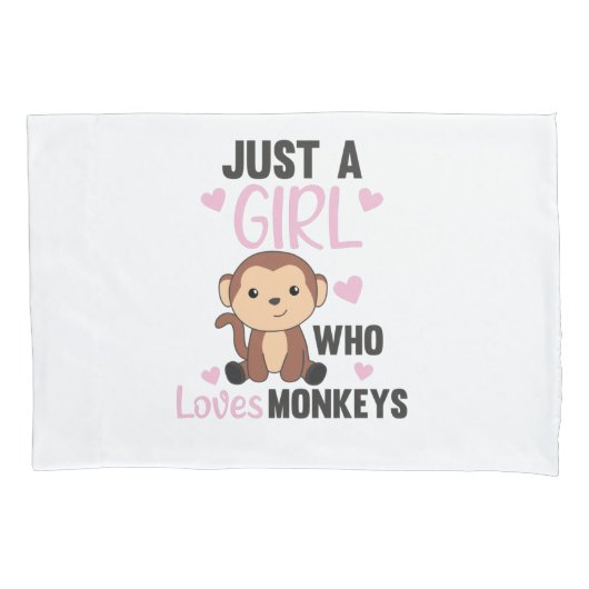 Gewoon een meisje dat van apen houdt - Sweet Monke Kussensloop (Voorkant)