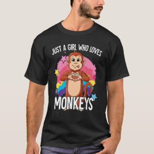 Gewoon een meisje dat van apen houdt t-shirt