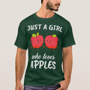 Gewoon een meisje dat van appels houdt t-shirt