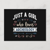 Gewoon een meisje dat van Archeology Funny Gifts h Briefkaart (Voorkant)