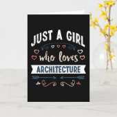 Gewoon een meisje dat van architectuur houdt Grapp Kaart (Gele Bloem)