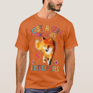 Gewoon een meisje dat van Arctic Foxes houdt Fox L T-shirt