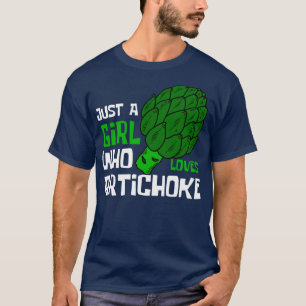 Gewoon een meisje dat van artisjok houdt t-shirt