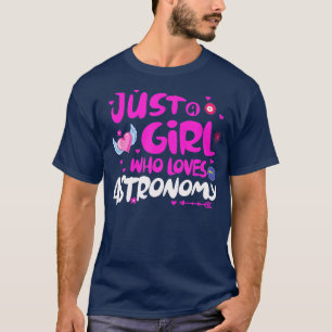 Gewoon een meisje dat van Astronomie houdt T-shirt