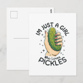 Gewoon Een Meisje Dat Van Augurken Houdt - Grappig Briefkaart (Voorkant / Achterkant)