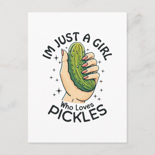 Gewoon Een Meisje Dat Van Augurken Houdt - Grappig Briefkaart (Voorkant)